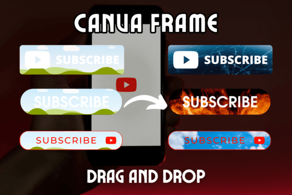 Download Subscribe Button Canva Frame - Frame Collection