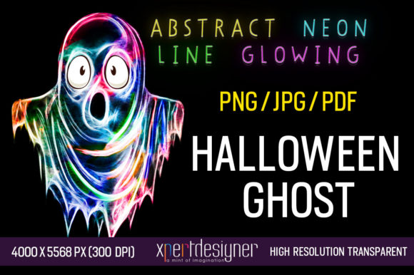Download Halloween Ghost Abstract Neon Glow - Abstract Collection
