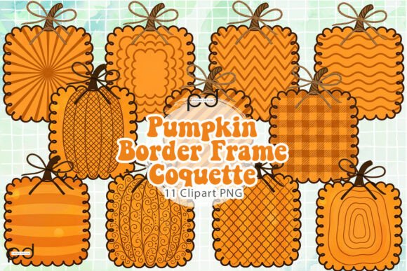 Download Pumpkin Border Frame Coquette Graphics - Frame Collection
