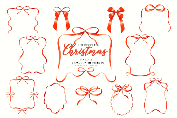 Download Coquette Christmas Border Frame Clipart - Frame Collection