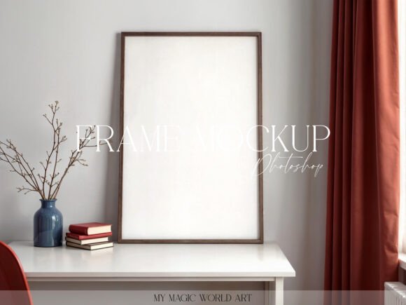 Download Light Mockup Frame on the Table - Frame Collection