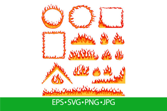Download Cartoon Fire Frame Set - Frame Collection