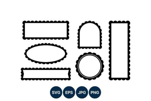 Download Black Scalloped Edge Frame Set - Frame Collection