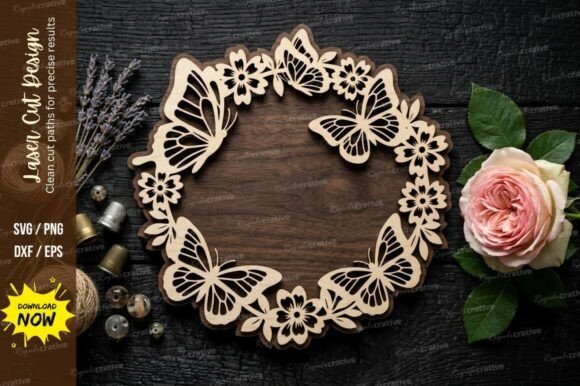 Download Leaf Wreath Frame Laser Cut Svg Cutting - Premium Resources