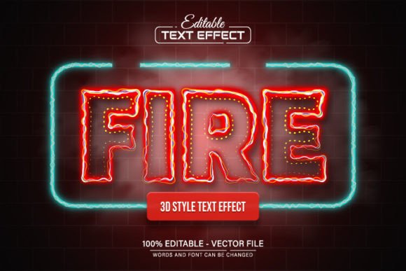 Download Fire Red Line Neon Light Text Effect - Light text effect Collection