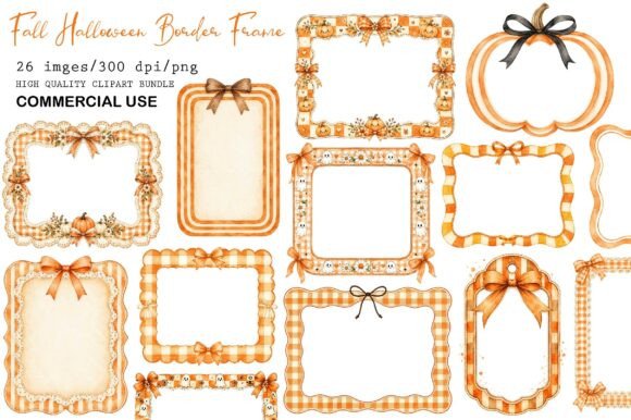 Download Coquette Fall Halloween Border Frame - Frame Collection