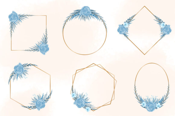 Download Watercolor Floral Frame Set Clipart - Frame Collection