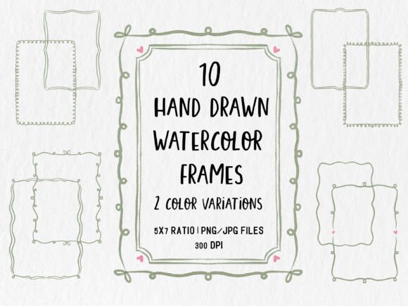 Download Watercolor Frame Clipart Bundle PNG - Premium Resources