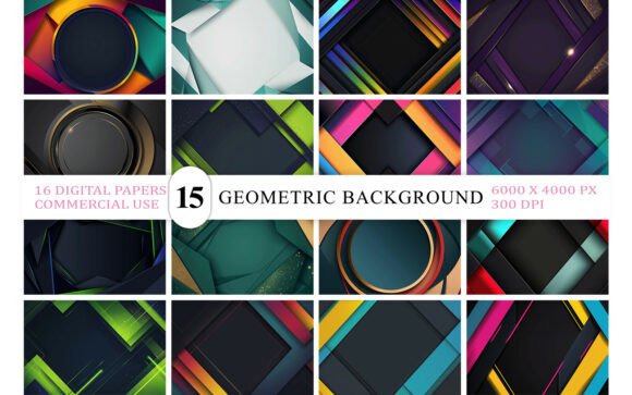 Download Colorful Geometric Abstract Background - Abstract Collection