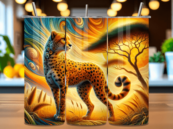 Download Abstract Cheetah Safari Tumbler Wrap PNG - Abstract Collection
