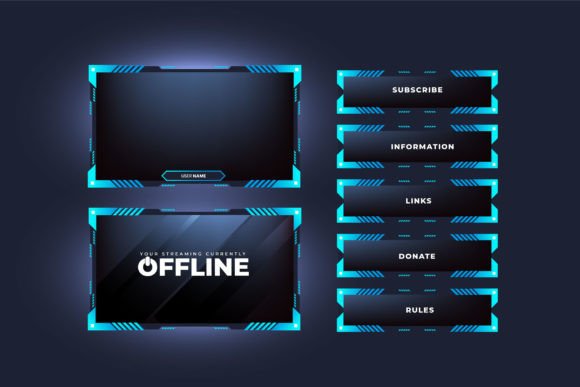 Download Futuristic Streaming Overlay Frame - Frame Collection