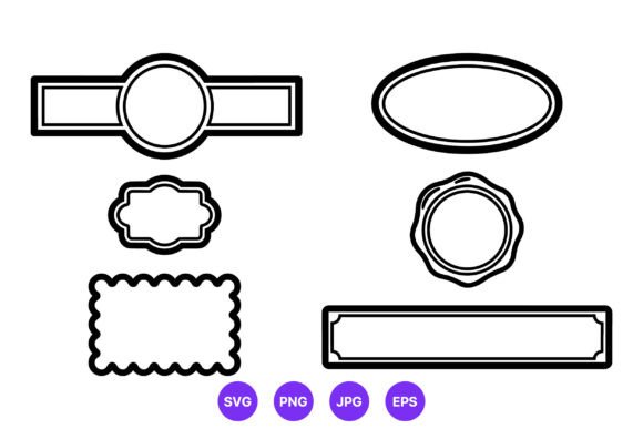 Download Black and White Label Frame Set - Frame Collection
